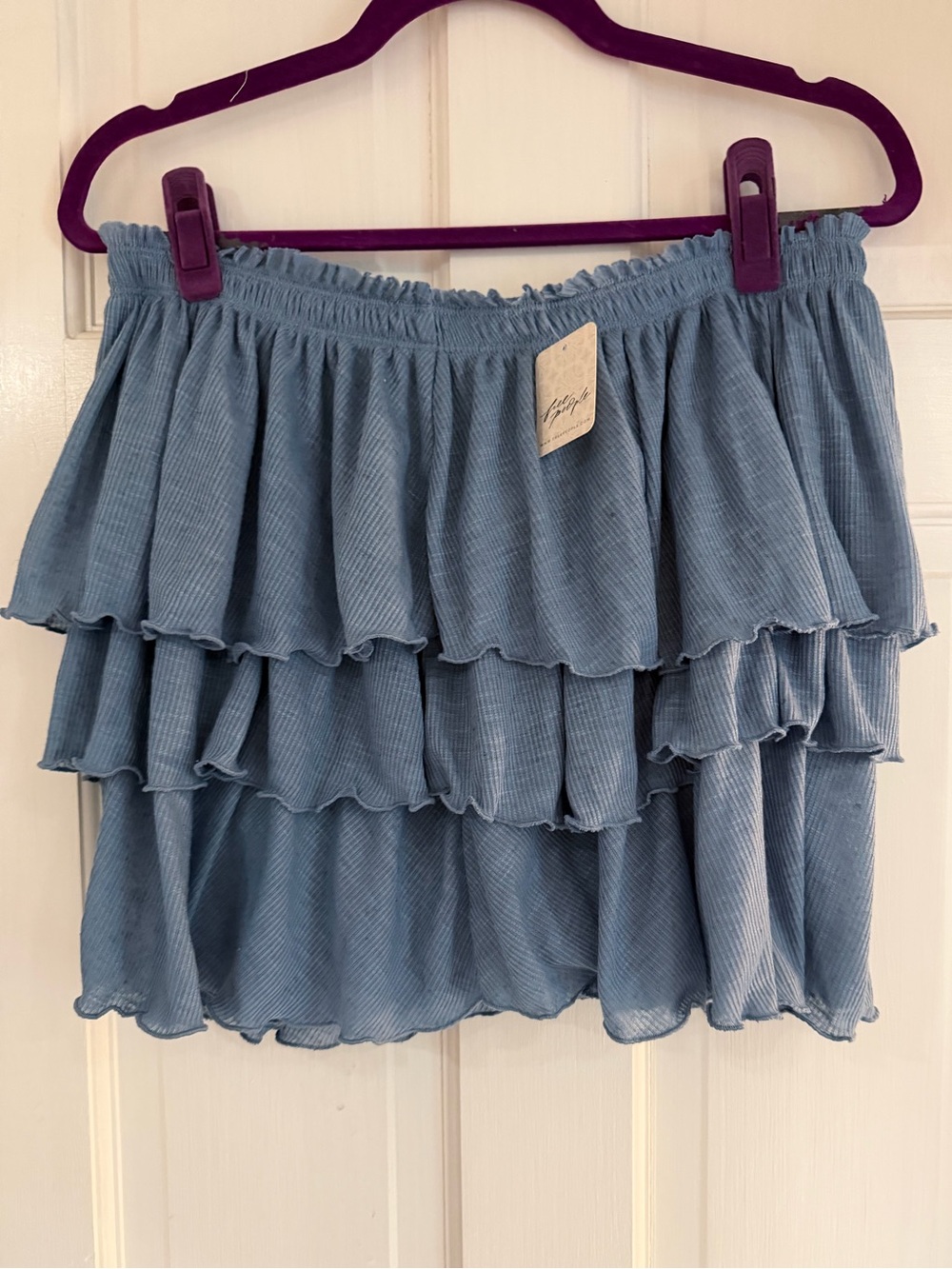 Free People Tiered Ruffle Skort/sz L/NWT